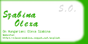 szabina olexa business card